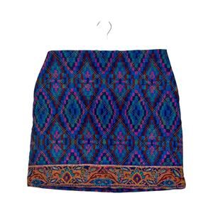 Farm Rio Boho Embroidered Short Skirt NWT Size M Vibrant